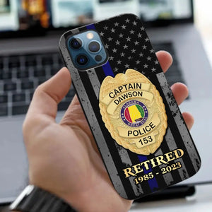 Personalized US Police Badge Retired Police Officer Custom ID Phonecase Printed QTVA241911