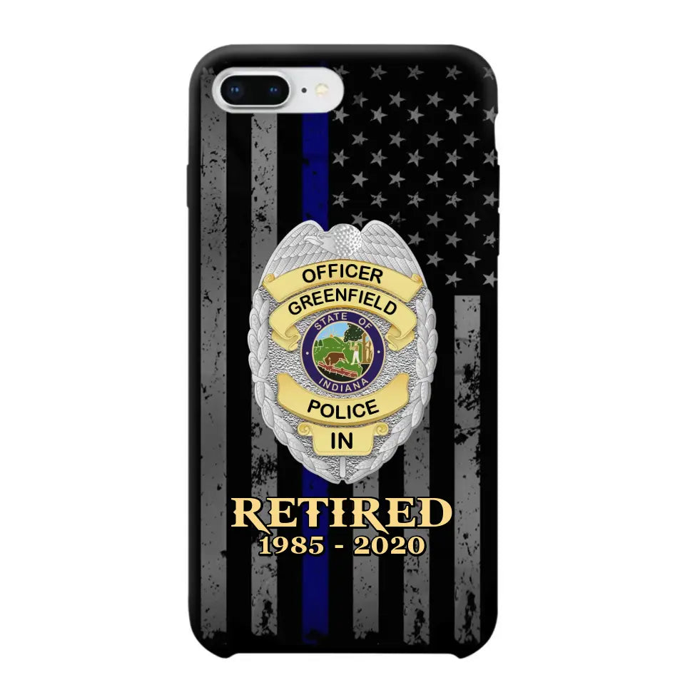 Personalized US Police Badge Retired Police Officer Custom ID Phonecase Printed QTVA241911