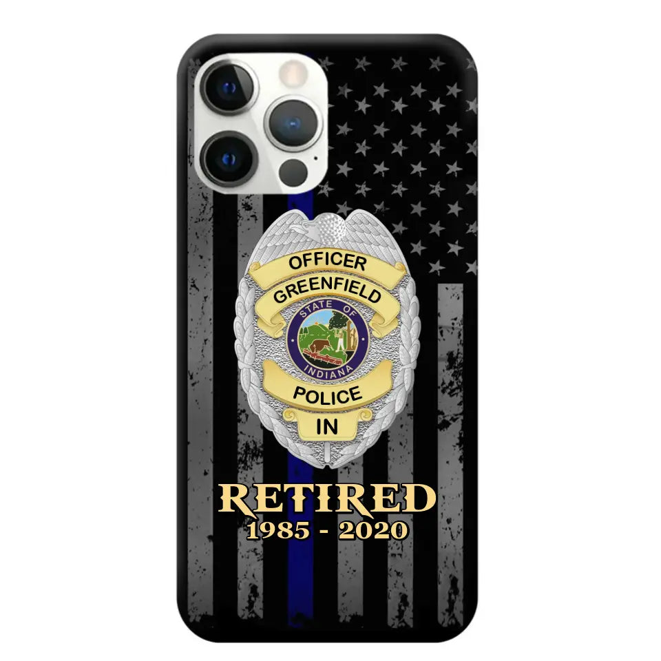 Personalized US Police Badge Retired Police Officer Custom ID Phonecase Printed QTVA241911