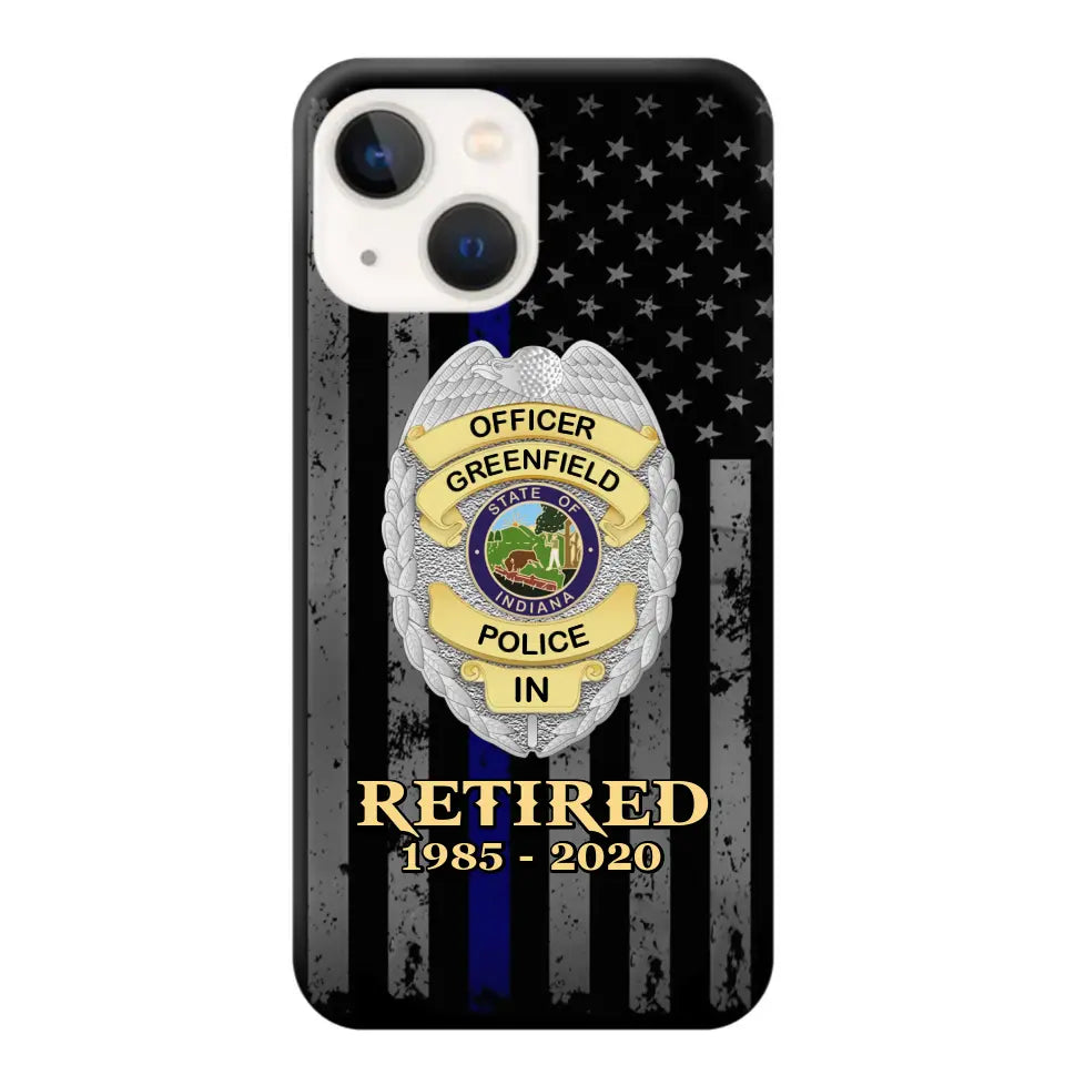 Personalized US Police Badge Retired Police Officer Custom ID Phonecase Printed QTVA241911