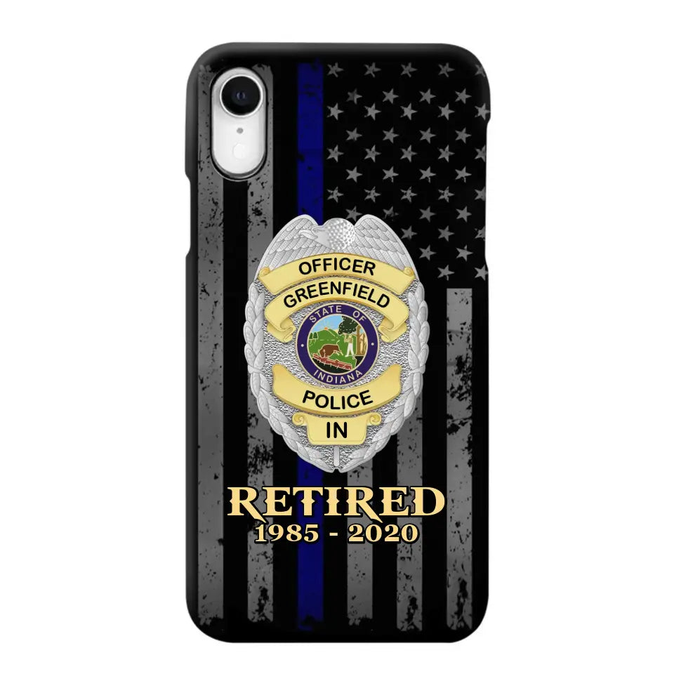 Personalized US Police Badge Retired Police Officer Custom ID Phonecase Printed QTVA241911