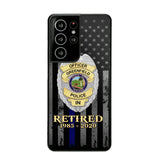 Personalized US Police Badge Retired Police Officer Custom ID Phonecase Printed QTVA241911