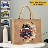 Personalized Jeep Girl Classy Sassy And A Bit Smart Assy Jute Tote Bag Printed VQ241919