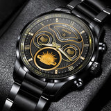 Personalized Australian Veteran Logo & Rank Gold Custom Name & Time Watch Printed AHVA241926