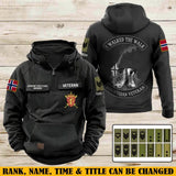 Personalized I Walked The Walk Norwegian Veteran Norwegian Military Logo & Rank Camo American Retro Hooded Sweatshirt Printed AHVA241939