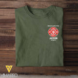 Personalized Firefighter Custom Name & Department T-shirt 2D Printed