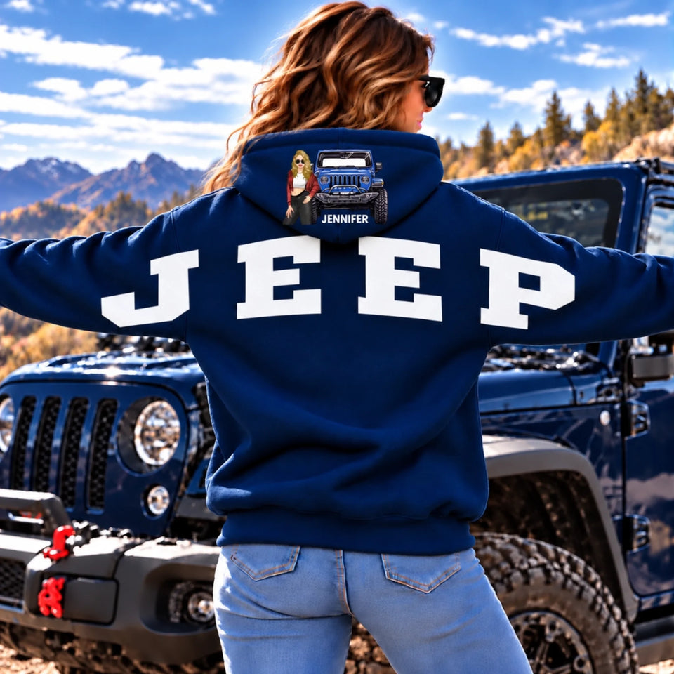 Jeep Adventure Hoodie in the Mountains
