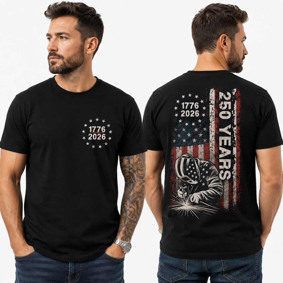 250th Aniversary Welder Flag Polo Shirt 3D Printed