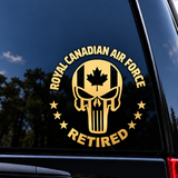 Canadian Military Retired Skull Car Decal Printed