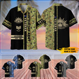 Personalized Australian Veteran Camo Branch Logo Custom Ranks Name & Years Hawaii Shirt Printed 0704