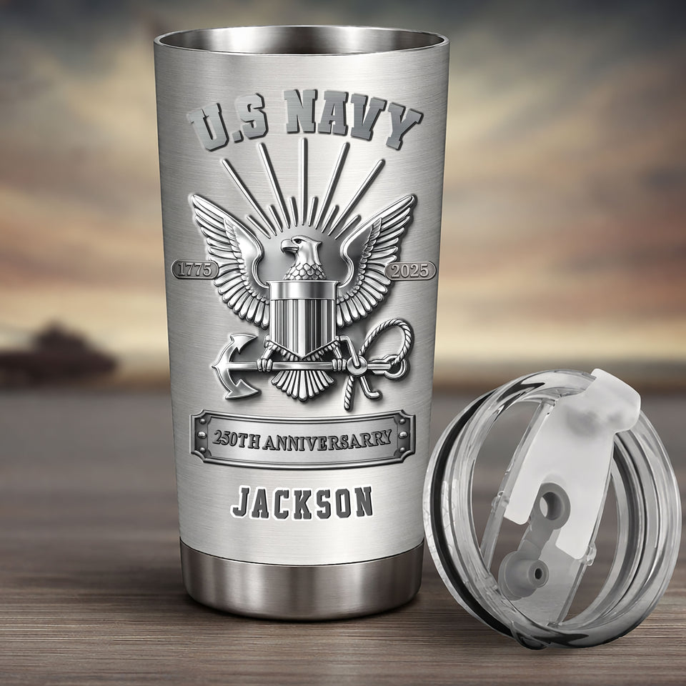 Premium Personalized US Veterans Tumbler C24032601, , Gifts For US Veterans, Gifts On Father's Day, Veterans Day.