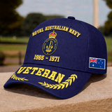 Personalized Premium Australian  Embroidered Veterans Hats C20032602 Custom Time