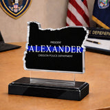 Premium Personalized Blue Thin Line Acrylic Plaque 1504 Gifts For Officers, Gifts For Cops