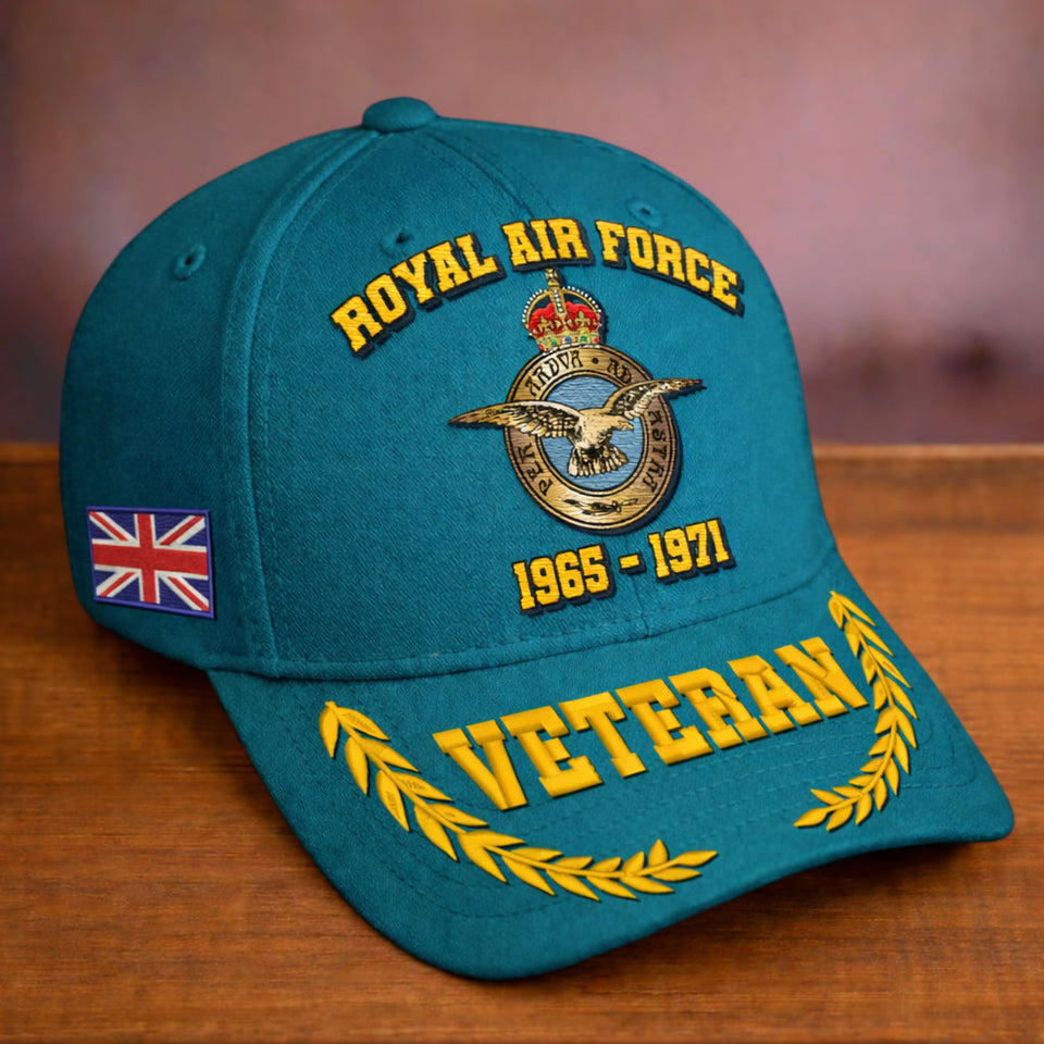 Personalized Premium British Embroidered Veterans Hats C20032601, Gifts For Veterans, Gifts For Independence Day, Veterans Day.