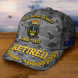 Personalized Premium Australian  Embroidered Veterans Hats C24032601, Gifts ForVeterans, Gifts For Independence Day, Veterans Day.