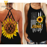 June Girl Criss-Cross Open Back Camisole Tank Top Legging CMER2