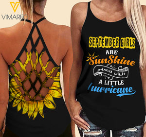 September Girl Criss-Cross Open Back Camisole Tank Top SMWLH