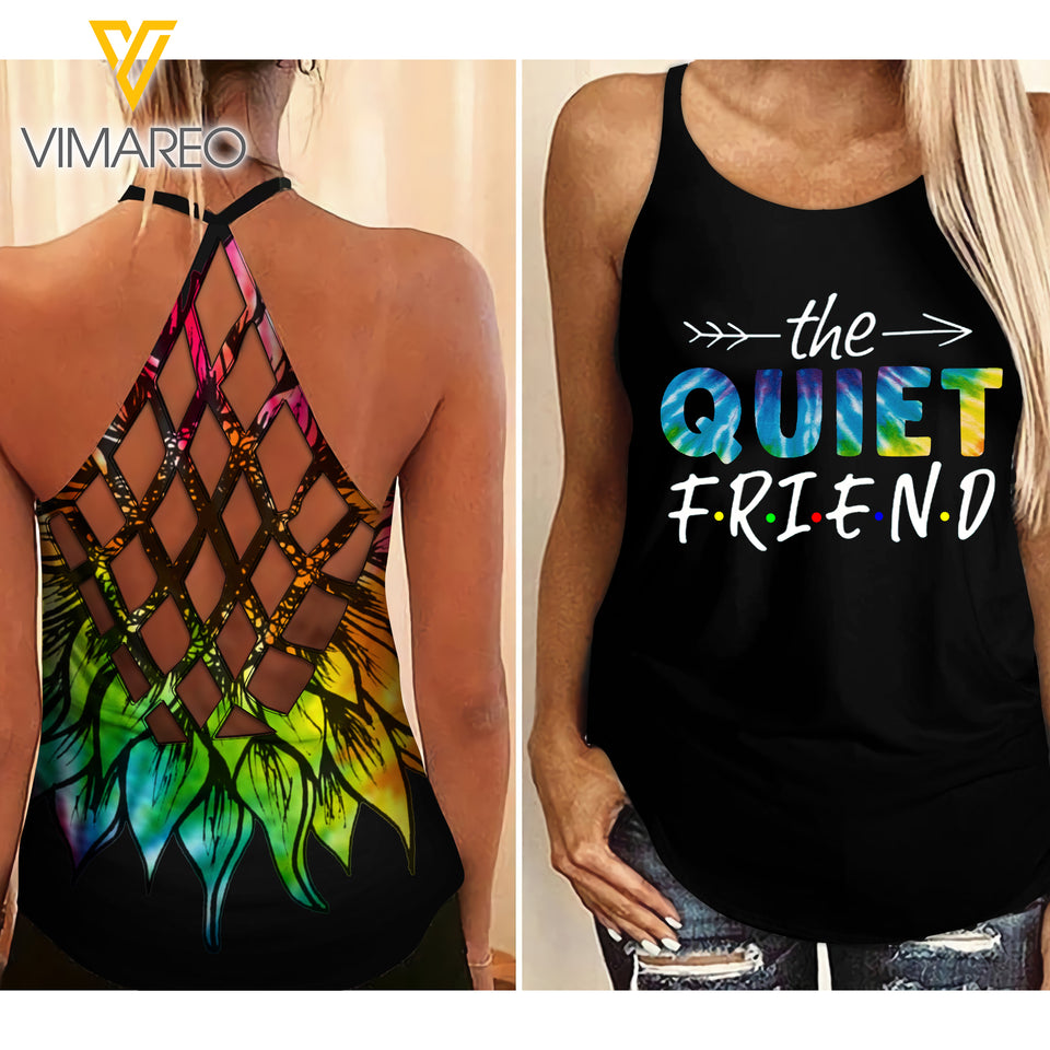 Friends Criss-Cross Open Back Camisole Tank Top DUSCE