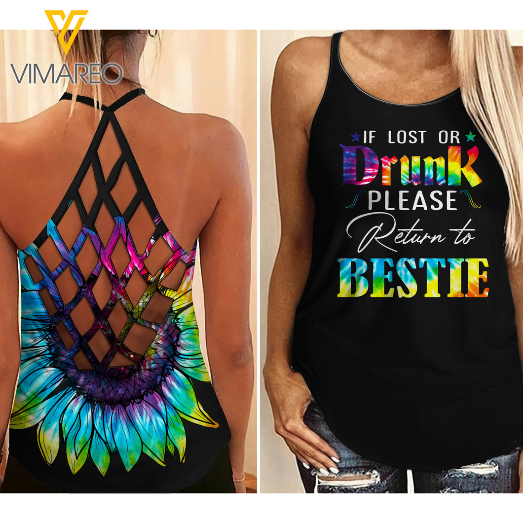 Bestie Criss-Cross Open Back Camisole Tank Top TXSWH2