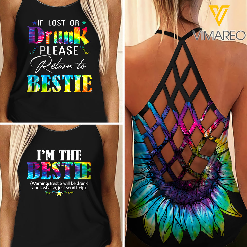 Bestie Criss-Cross Open Back Camisole Tank Top TXSWH2