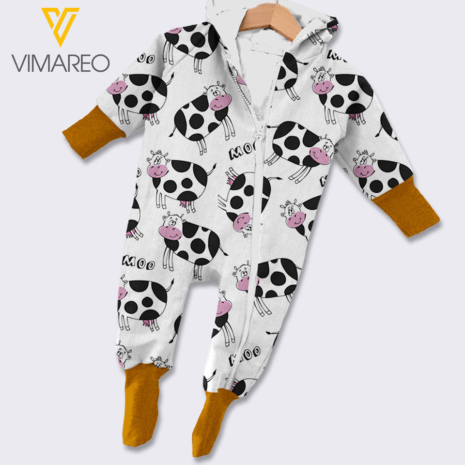 Cow Baby Sweat Overall FHUES5
