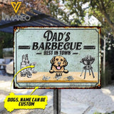 PERSONALIZED DOG DAD'S BARBECUE PRINTED METAL SIGN JUE-MQ29