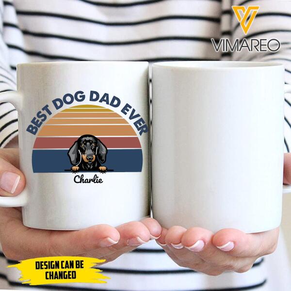 Personalized dog best dad ever 3D 0307MQ