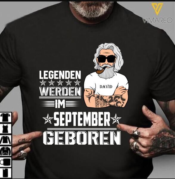 Legenden werden im september geboren personalized 3d Printed