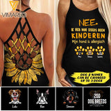 MIJN HOND IS ALLERGISCH PERSONALIZED CRISS CROSS TANK SUNFLOWER