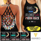 LOVE TO THE MOON AND BACK PERSONALIZED CRISS-CROSS OPEN BACK CAMISOLE TANK TOP
