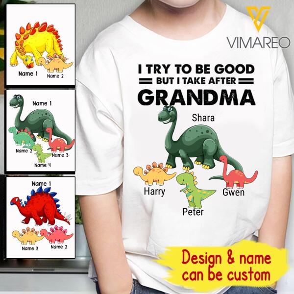 Personalized Grandma Saurus Tshirt Printed AUG-MD03