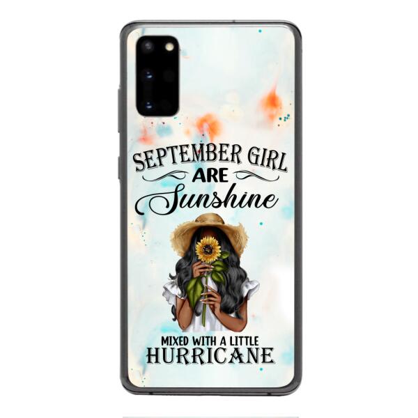 PERSONALIZED SEPTEMBER GIRL PHONE CASE PRINTED JUL-DT09