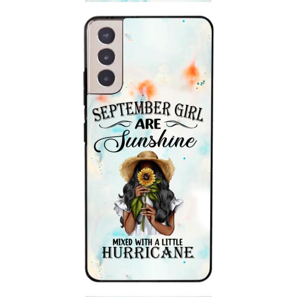 PERSONALIZED SEPTEMBER GIRL PHONE CASE PRINTED JUL-DT09