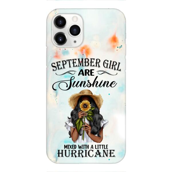 PERSONALIZED SEPTEMBER GIRL PHONE CASE PRINTED JUL-DT09