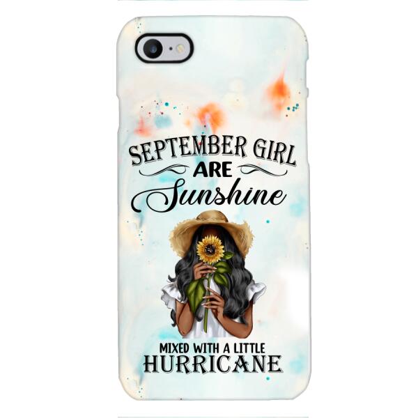 PERSONALIZED SEPTEMBER GIRL PHONE CASE PRINTED JUL-DT09