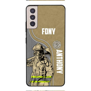 FIREFIGHTER PERSONALIZED PHONE CASE 3D PRINTED