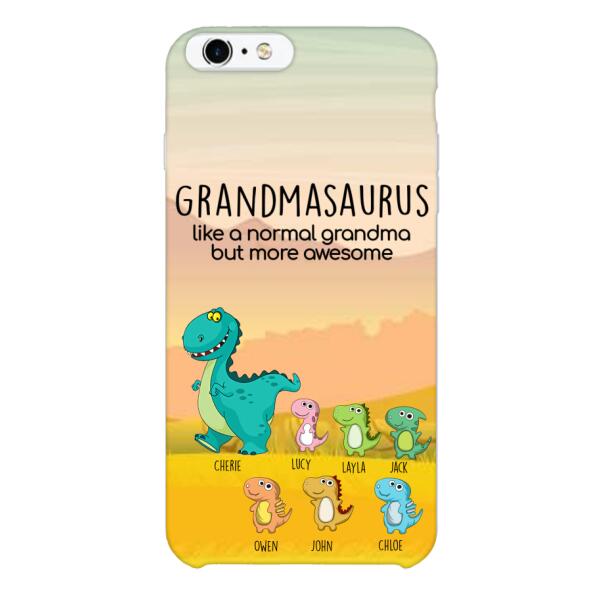 Personalized Grandmasaurus And Kids Phone Case AUG-MD05