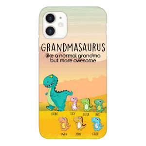 Personalized Grandmasaurus And Kids Phone Case AUG-MD05