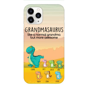 Personalized Grandmasaurus And Kids Phone Case AUG-MD05