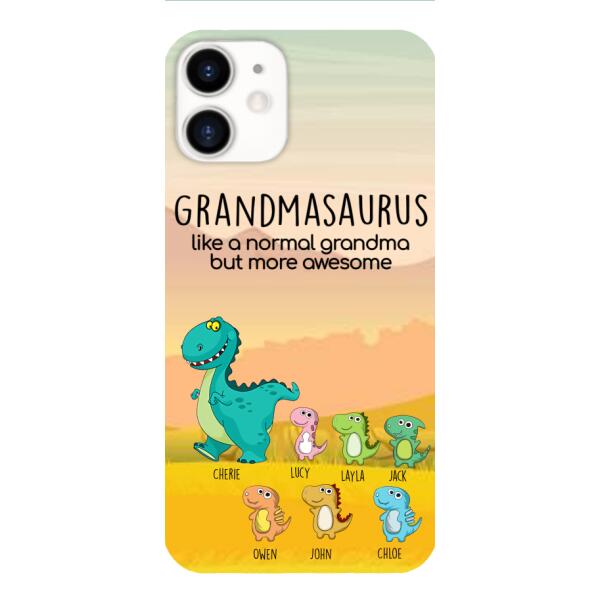 Personalized Grandmasaurus And Kids Phone Case AUG-MD05