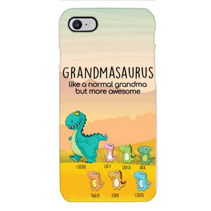 Personalized Grandmasaurus And Kids Phone Case AUG-MD05