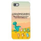 Personalized Grandmasaurus And Kids Phone Case AUG-MD05