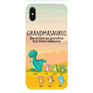 Personalized Grandmasaurus And Kids Phone Case AUG-MD05