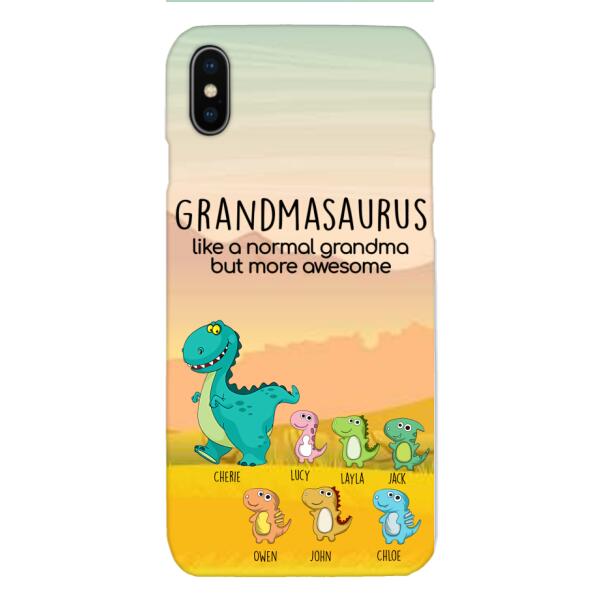 Personalized Grandmasaurus And Kids Phone Case AUG-MD05