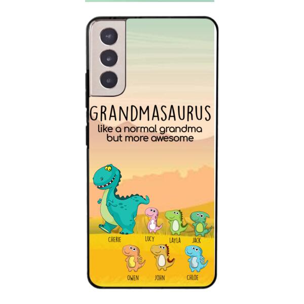 Personalized Grandmasaurus And Kids Phone Case AUG-MD05