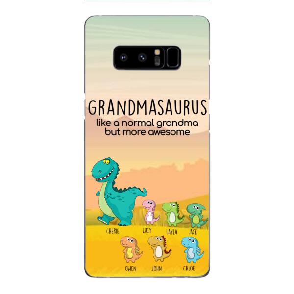 Personalized Grandmasaurus And Kids Phone Case AUG-MD05