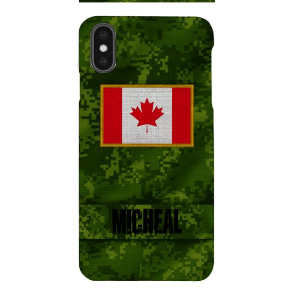 Personalized Canadian Soldier Phone Case OCT-HQ07