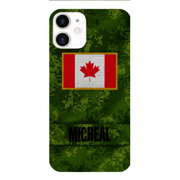 Personalized Canadian Soldier Phone Case OCT-HQ07