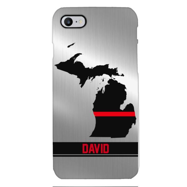 Personalized Michigan Firefighter Phone Case OCT-MQ10