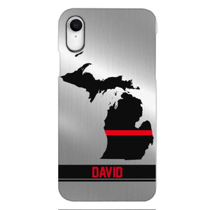 Personalized Michigan Firefighter Phone Case OCT-MQ10